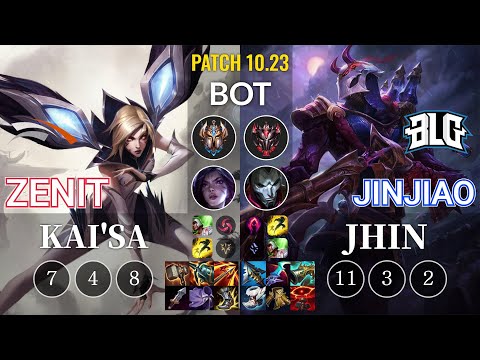 HLE Zenit Kai'Sa vs BLG Jinjiao Jhin Bot - KR Patch 10.23