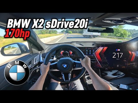 2024 BMW X2 (U10) sDrive20i Steptronic DKG (170 hp) | POV Autobahn Test Drive in Germany