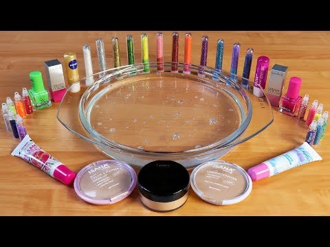 Mixing Makeup, Glitter and Mini Glitter Into Clear Slime ! MOST SATISFYING SLIME VIDEO ! Part 2 Video