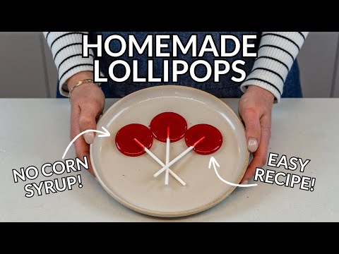HOMEMADE Lollipops Without Corn Syrup (Easy Recipe!)