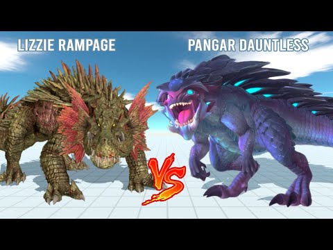 LIZZIE Rampage VS Pangar Dauntless - Animal Revolt Battle Simulator