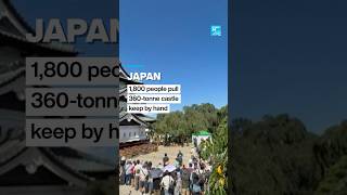 Japan moves 360-tonne Hirosaki Castle keep using ancient hand-pulling technique