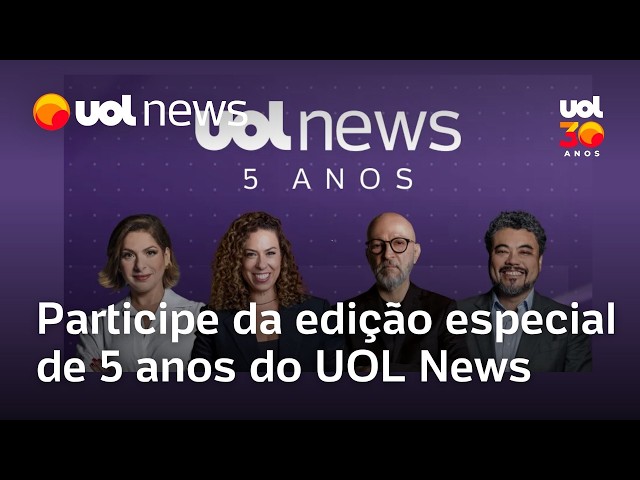 Participe da edição especial ao vivo de 5 anos do UOL News, em São Paulo