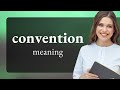 Convention — meaning of CONVENTION