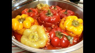 מתכון לפלפלים ממולאים עם אורז וירקות