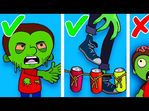 How to survive a zombie apocalypse. Top life hacks. Compilation
