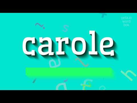 CAROLE - HOW TO PRONOUNCE IT? #carole