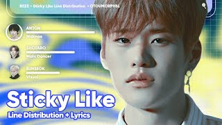 Download lagu RIIZE • Sticky Like // Line Distribution With Lyrics Color Coded by @otoumorphs_l mp3