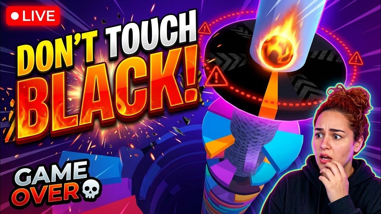 🔴 LIVE Stack Ball Challenge AND DON'T TOUCH BLACK 😱🖤