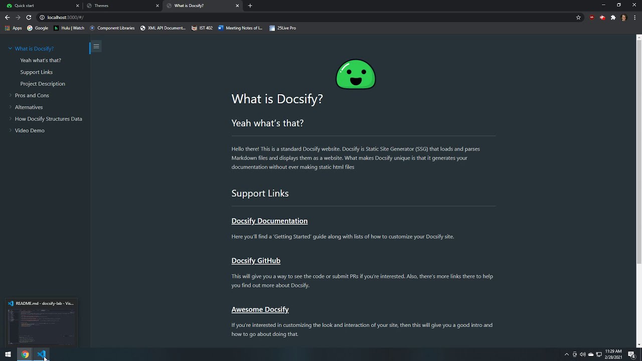 Setting Up a Simple Website with Docsify