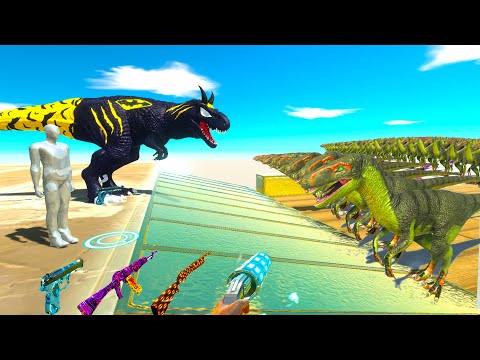 50x DEINONYCHUS FPS AVATAR vs BATMAN T-REX - Animal Revolt Battle Simulator
