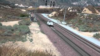preview picture of video 'Trains in Cajon Pass on 8-12-11 Part 2 HD'