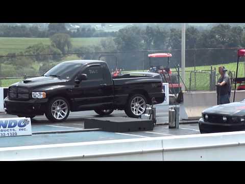 2004 Dodge Ram SRT-10 vs. Mustang 1/4 mile drag racing