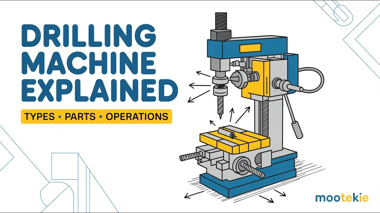 Drilling Machine Explained | Types, Parts, and Operations | Workshop Technology | MooTechie
