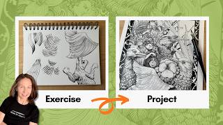 How to Render Like Walter Crane | Woodblock Illustration Style in Pen and Ink
