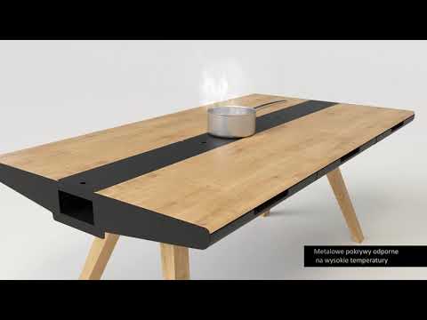 thumbnail video image 2 of Mesa con cajones VOX Muebles madera de roble VOX Muebles Contemporáneo, 2 of 11