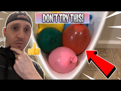 WILL IT FLUSH? DOWN A URINAL? Skittles, M&M's, Coke, Marbles, Water BALLOONS Test Experiment!!! | 4K