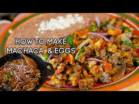 Mexican food recipe  Beef & Eggs Breakfast recipe | Machaca con Huevos