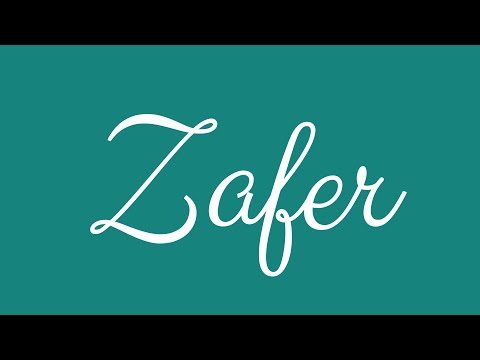 Learn how to Write the Name Zafer Signature Style in Cursive Writing