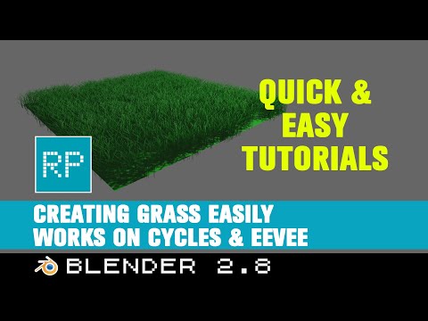 QuickTips Blender 2.8 - Creating Grass Easily
