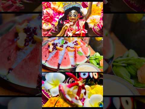 Krishna Prasad Offering | Beautiful Fruit Prasad to Lord Krishna | Bhakti Shorts#bhaktivideo #foryou