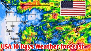 USA 10 Days Weather forecast model Ecmwf Aifs Strom Heavy Rain #usa 