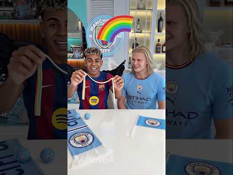 Haaland & Yamal's Marshmallow Challenge 😳💋 #football #challenge