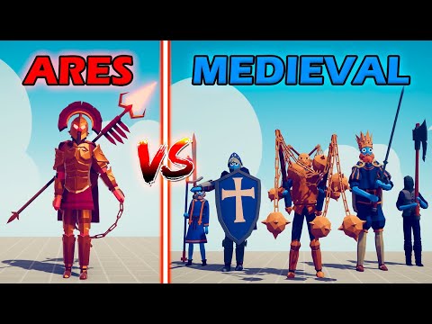 ARES vs MEDIEVAL TEAM - Totally Accurate Battle Simulator | TABS