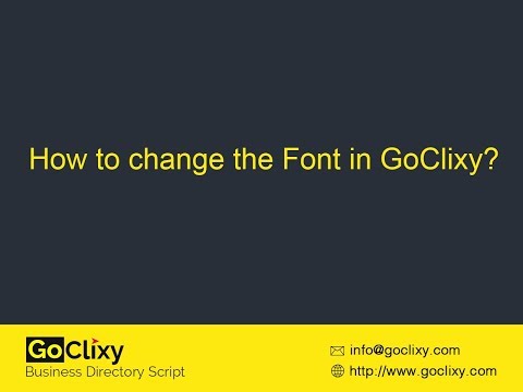 GoClixy - How to change the Font?