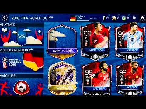 WORLD CUP RUSSIA MODE IN FIFA MOBILE - ELITES / MASTERS/ CAMPAIGN HEROES  - ICONS PLAYERS 2018 Video
