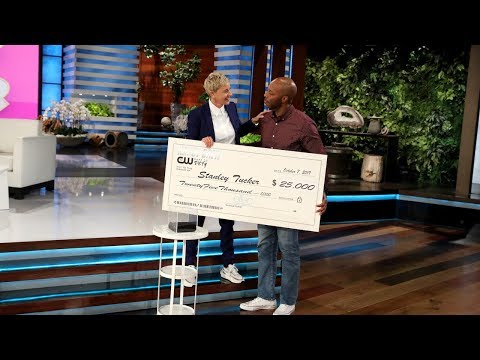 Ellen Shocks Children's Literacy Advocate During 'Holey Roller'!