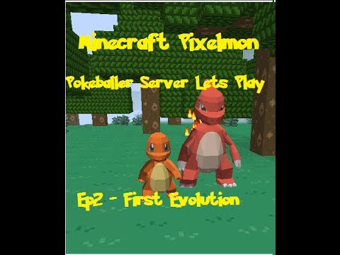 Pixelmon Pokemon Mod Pokeballers Lets Play Ep 2 - First Evolution