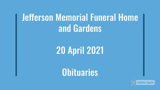 Obituaries 4/20/21