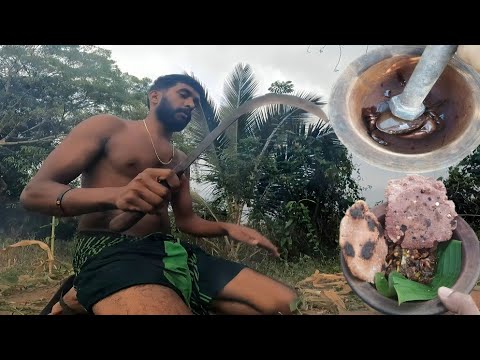 වේල් කක්කුටු මාළු සමග කුරහාන් රොටී | Country CRAB Catching and Cooking | Veddaa