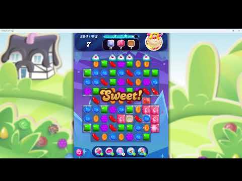 Candy Crush Saga Nightmare Level 594 Completed | Audio Talkthrough | F2P Strategy