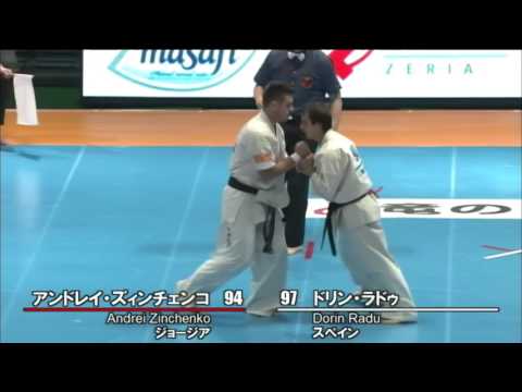 【新極真会】 The 11th World Karate Championship Men 3rd round19 Andrei Zinchenko vs Dorin Radu