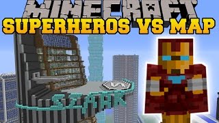 SUPERHEROES UNLIMITED MOD VS AVENGERS TOWER - Minecraft Mods Vs Maps (REPULSER & TNT!)