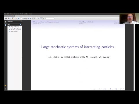 SN Partial Differential Equations and Applications Webinars - Pierre Emmanuel Jabin