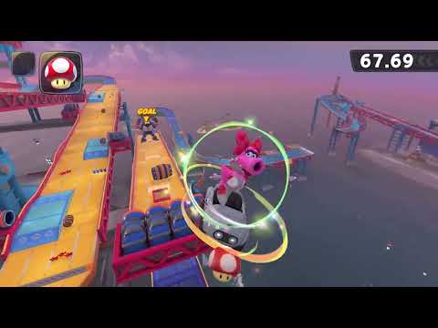 Mario Kart World P-Switch Mission Shortcut - Race back through DK Spaceport!