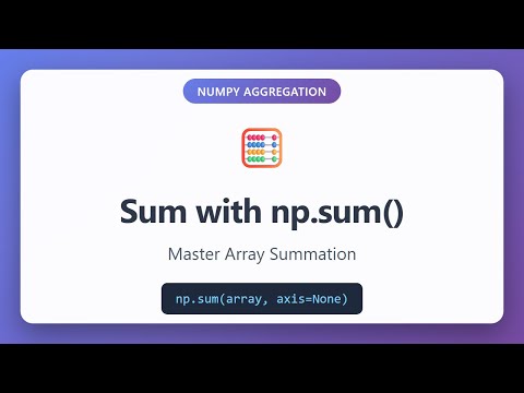 Numpy Sum Function