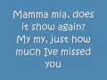 ABBA Mamma Mia lyrics von ga19932512 vor ABBA Mamma Mia lyrics von ga19932512 vor