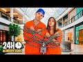 24 HORAS ACORRENTADO COM A MINHA NAMORADA! 😱 (desafio extremo) 