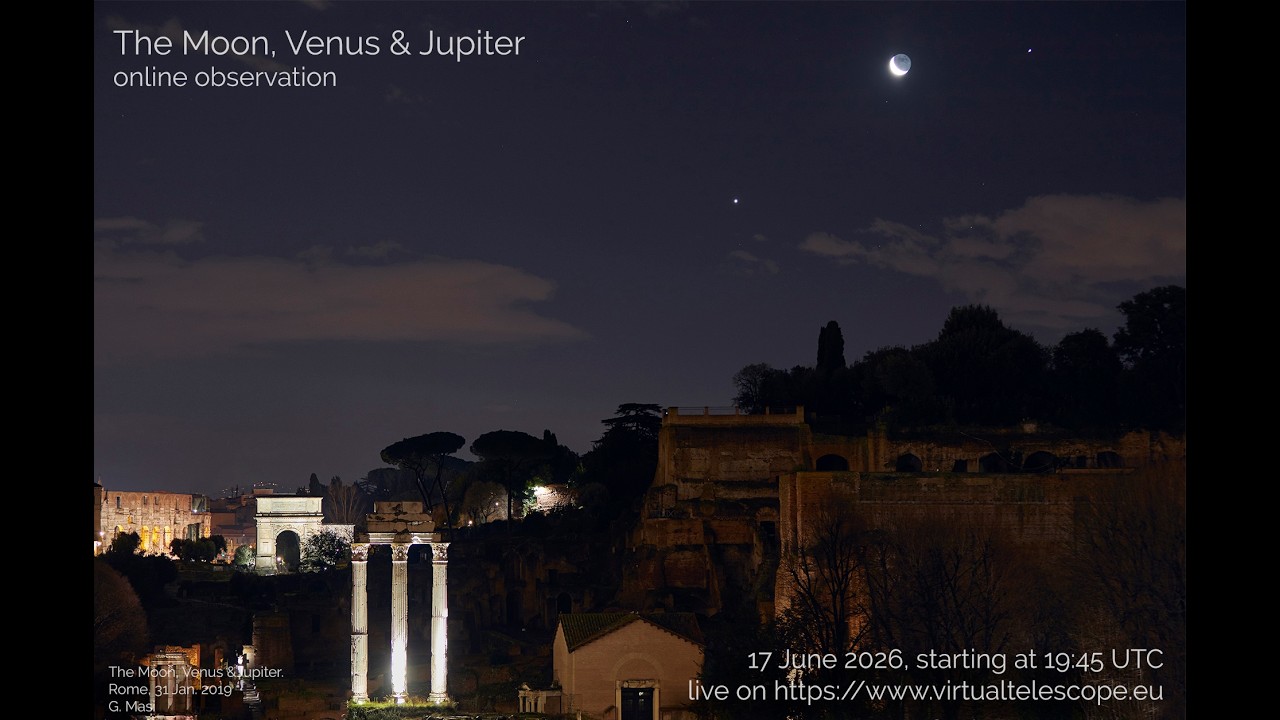 The Moon, Venus & Jupiter: 17 June 2026.