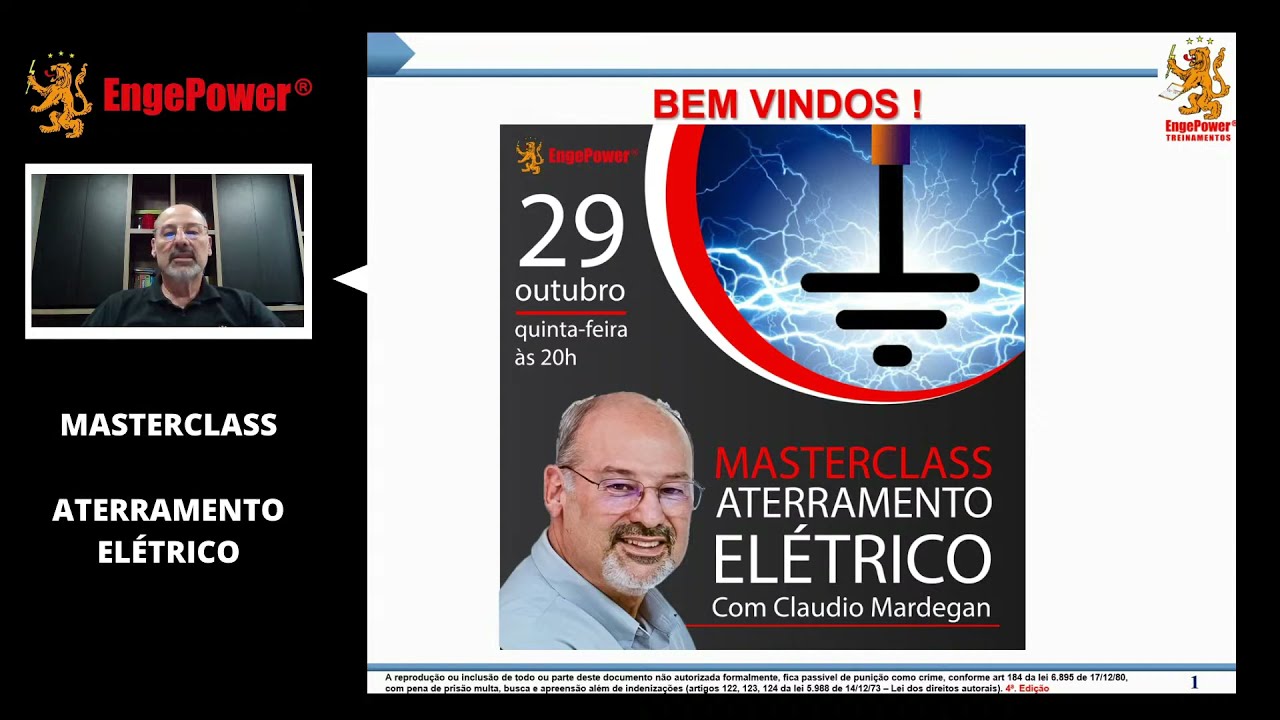 MASTERCLASS sobre ATERRAMENTO ELÉTRICO - Cláudio Mardegan