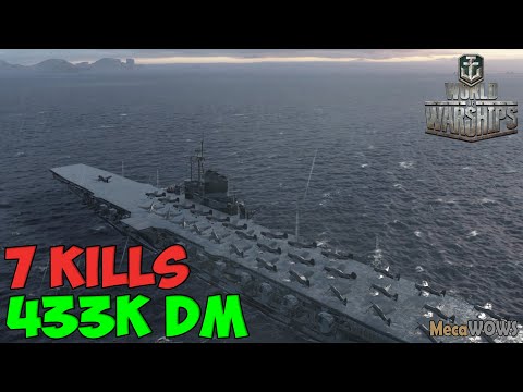 World of WarShips | Midway | 7 KILLS | 433K Damage - Replay Gameplay 4K 60 fps