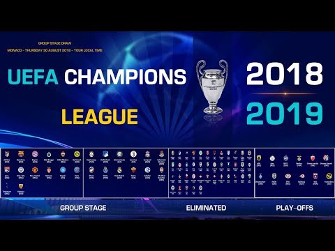 UEFA champions league 2018-2019 |Group stage| |Play-offs| |Eliminated| |Draws :30 August 2018|