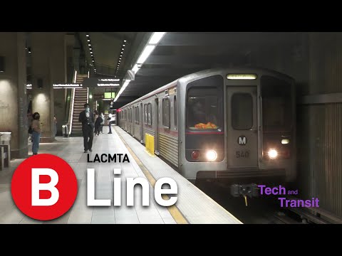 ⁴ᴷ⁶⁰ LA Metro: Breda A650 Cars running on the (B) Red Line
