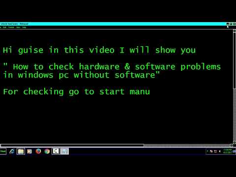 how to check hardware and software problems in windows pc without software