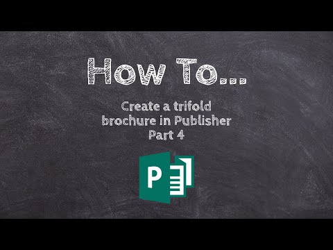 How to create a tri-fold brochure -- step by step...