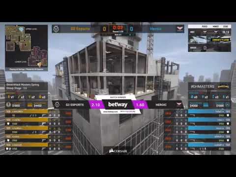 G2 Esports vs Heroic - DreamHack Masters | 2020 | Group A | CSGO | Insane Pistol Round